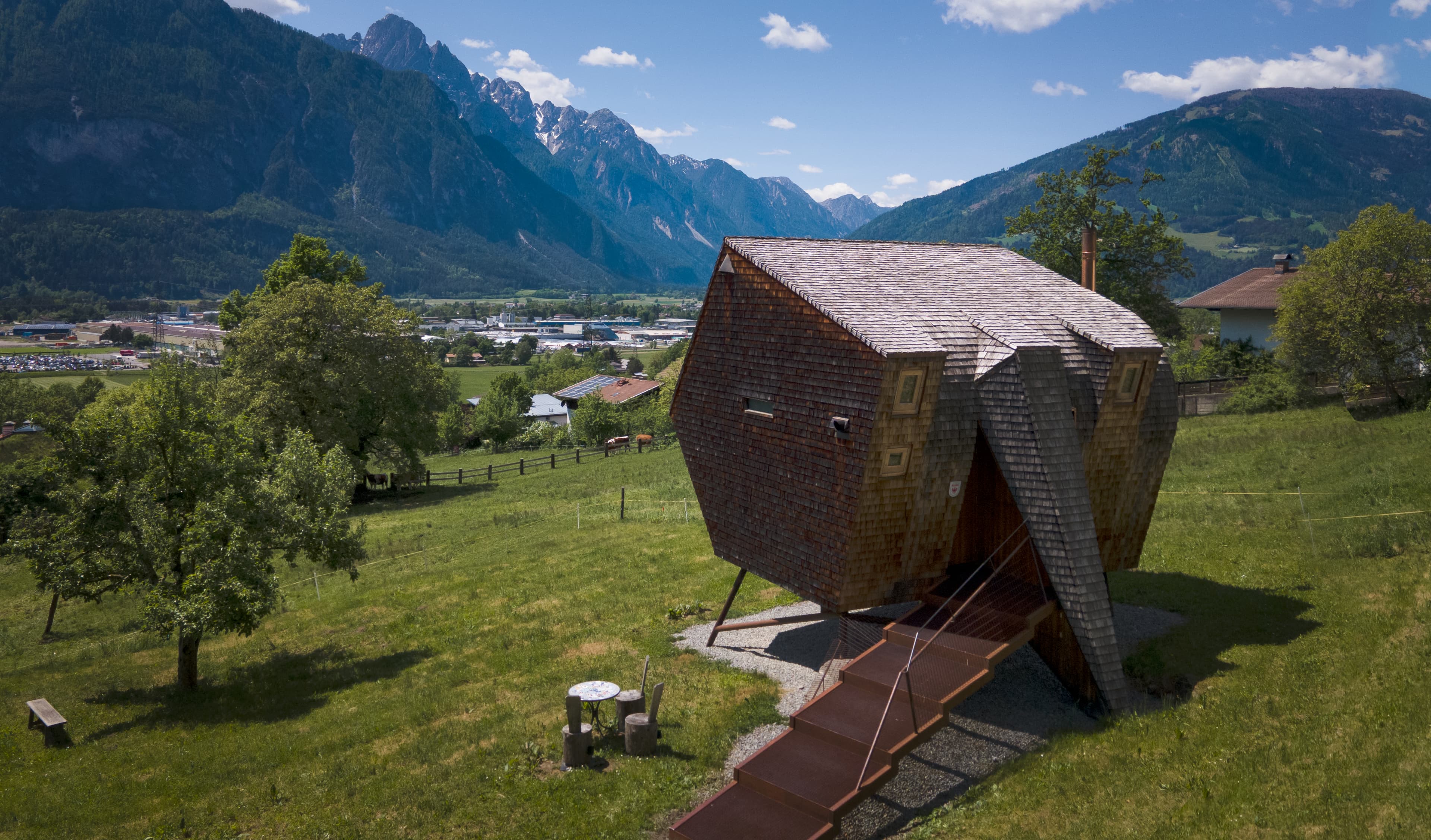 Unique wooden holiday cabin with mountain views at Rafter Ufogel in Nußdorf/Debant, Austria